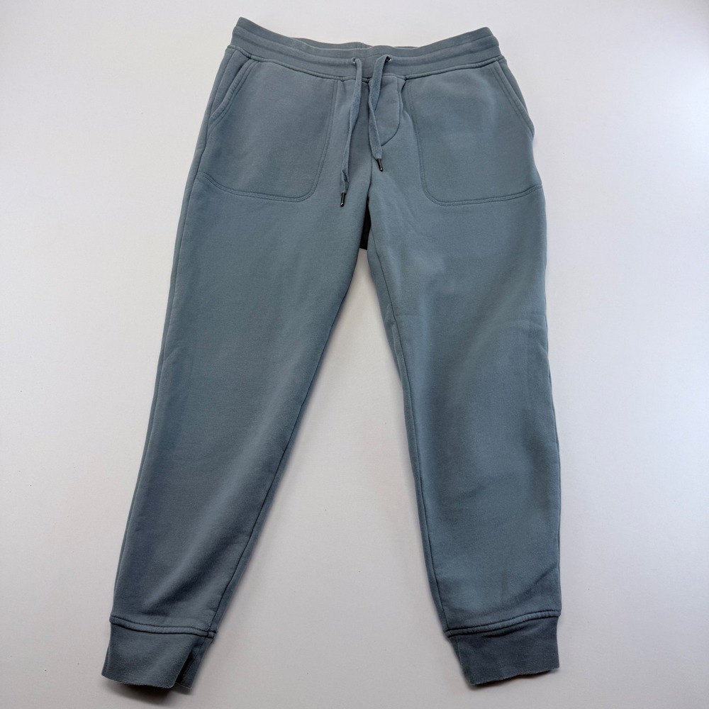 Banana Republic Mens Slate Blue Fleece Drawstring Jogger Pants Size M